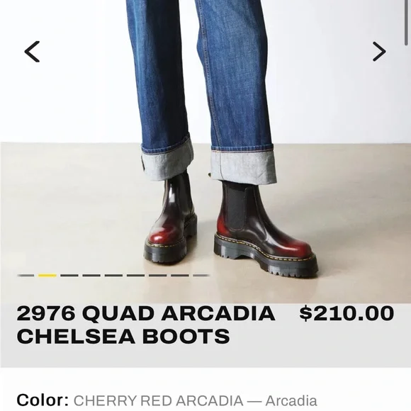 Dr. Martens Burgundy Chelsea Boots - Picture 3 of 5